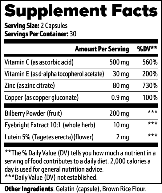 Oculira Vision Support | Eye Health Capsules | 60 Count