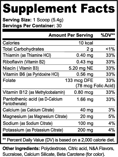 Hydravia Daily Hydration Powder Peach Mango | Energy Metabolism Support Mix | 5.71 oz