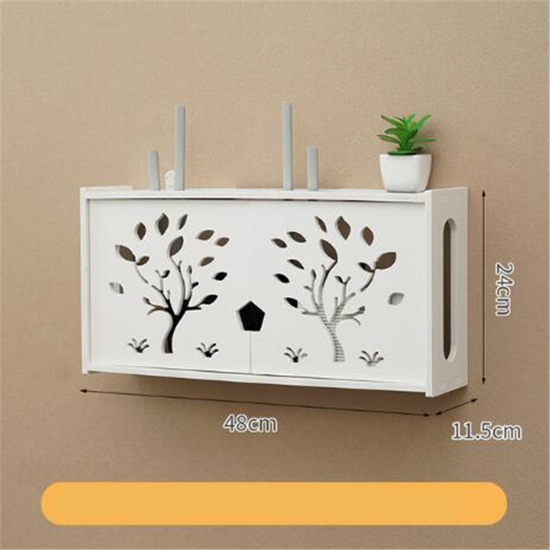 Wireless Router Storage Box Wall-mounted Free Punching