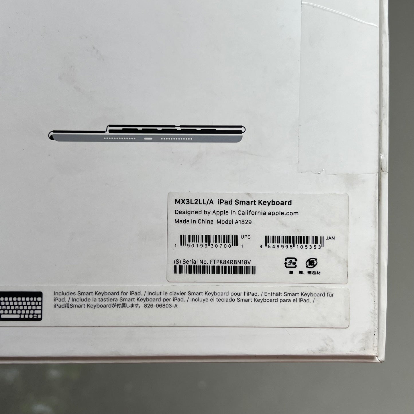 APPLE Smart Keyboard For IPad 7th-9th Generation Black MX3L2LL/A (Return)