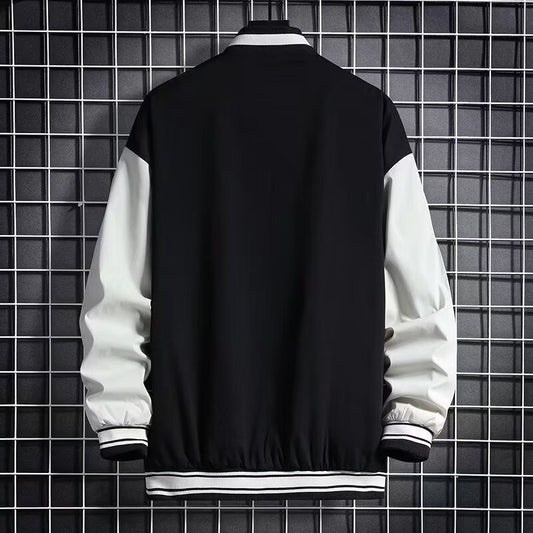 Men's Baseball Jacket Fashion Casual Letter Number Print Button-down Tops Streetwear Clothing