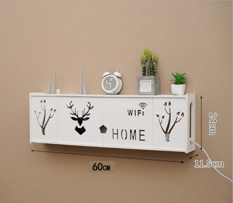 Wireless Router Storage Box Wall-mounted Free Punching
