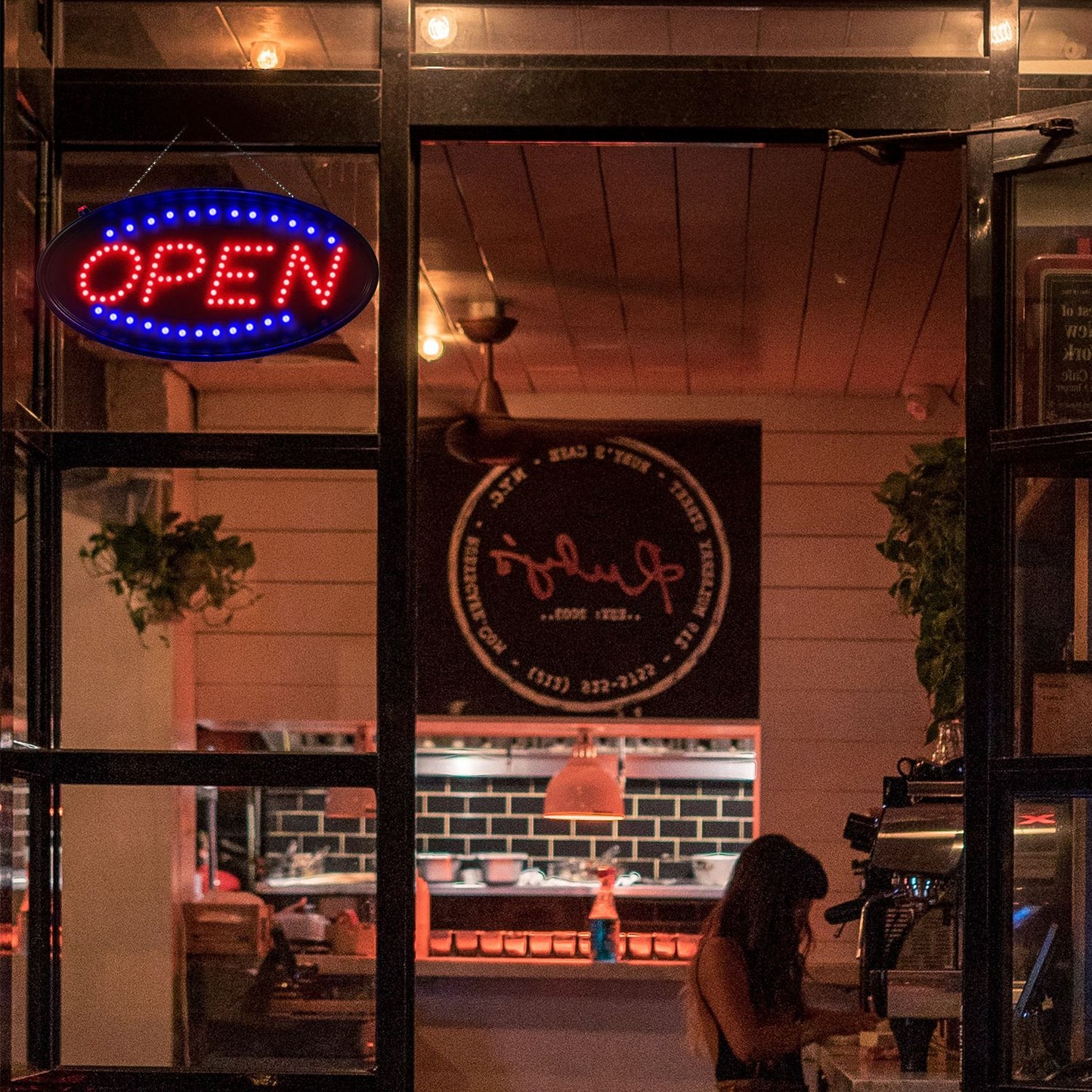 1Pc Ultra Bright LED Neon Open Sign Normal Lighting Store Business Sign Animated Motion