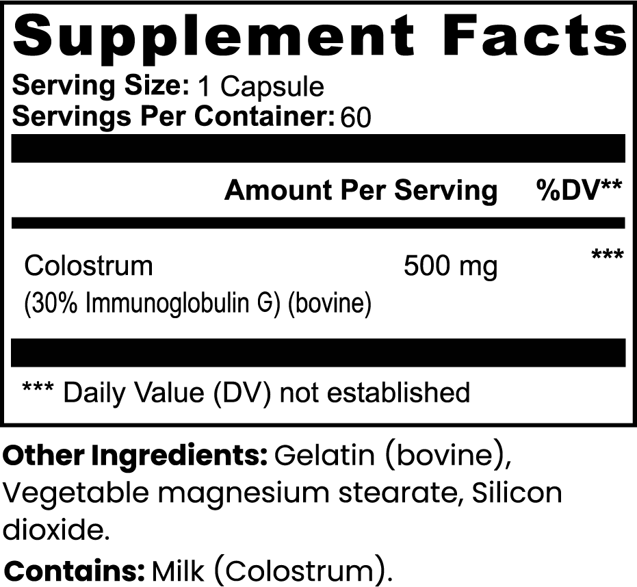 Immuvia Colostrum Capsules | 60 Capsules