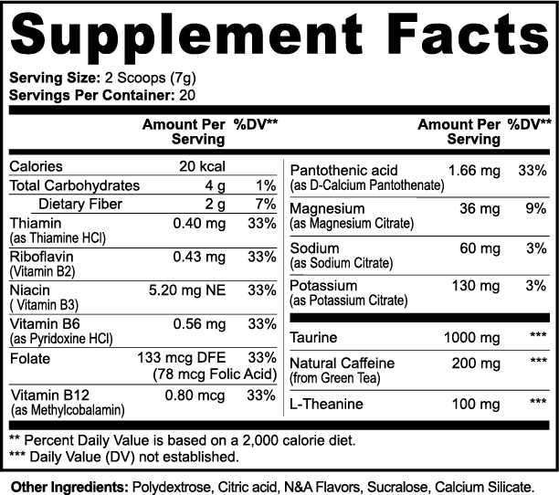 Enerza LE Energy Powder Lychee Splash | Sugar-Free Focus Support | 140g