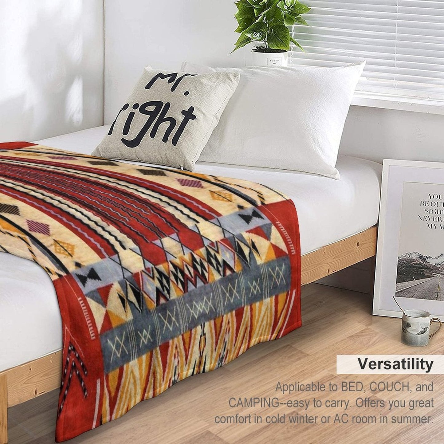 Heritage Moroccan Collage Design Velvety-soft Throw Blanket