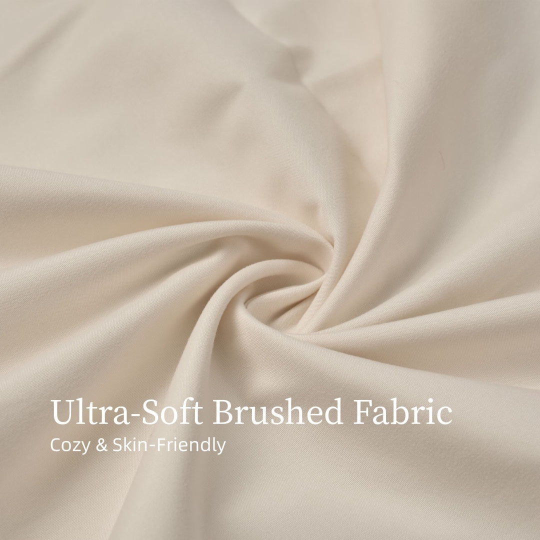 Bedding King Bed Sheets Set - 4 Piece Bedding - Brushed Microfiber - Shrinkage And Fade Resistant - Easy Care -King, White