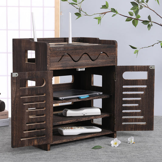 Solid Wood Wireless Router Storage Box