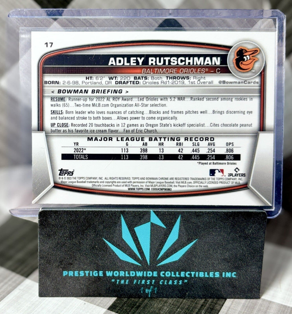 Adley Rutschman 2023 Bowman Chrome Rookie #17 Baltimore RC