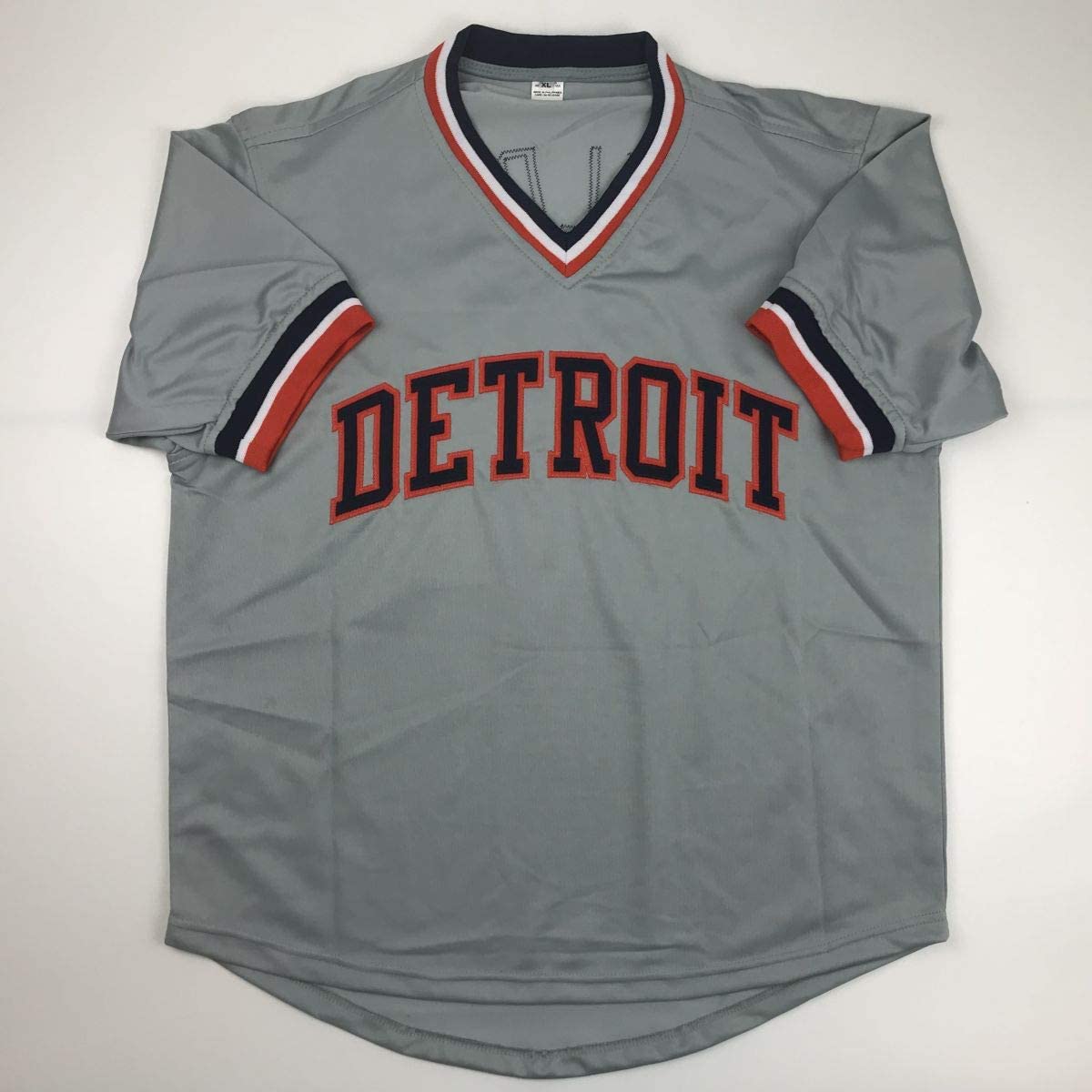 Autographed/Signed Cecil Fielder Detroit Grey Baseball Jersey JSA COA