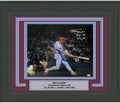 Framed Autographed/Signed Mike Schmidt 500th HR Inscribed Philadelphia 16x20 Baseball Photo JSA COA