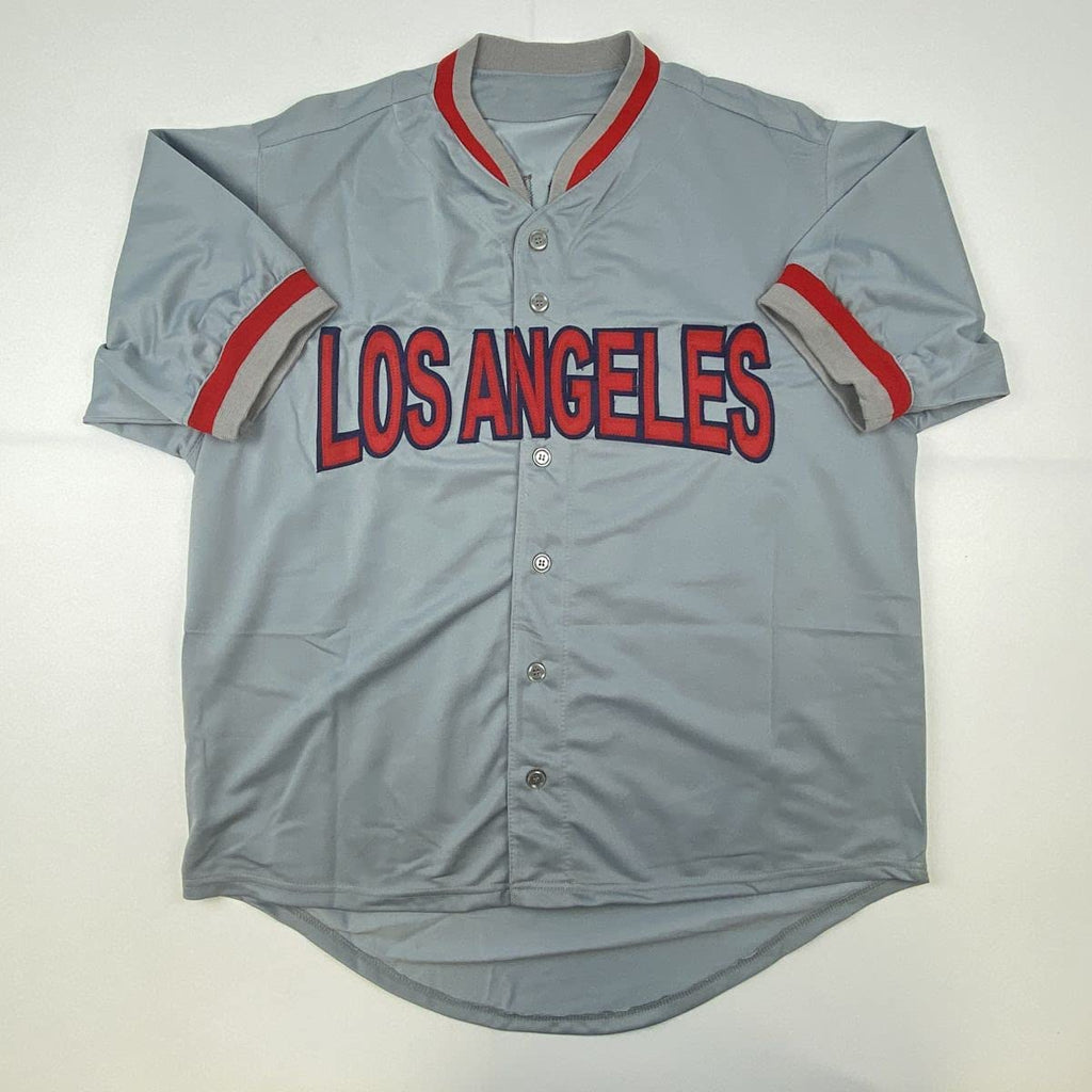 Autographed/Signed Vladimir Vlad Guerrero Los Angeles LA Anaheim Grey Baseball Jersey JSA COA