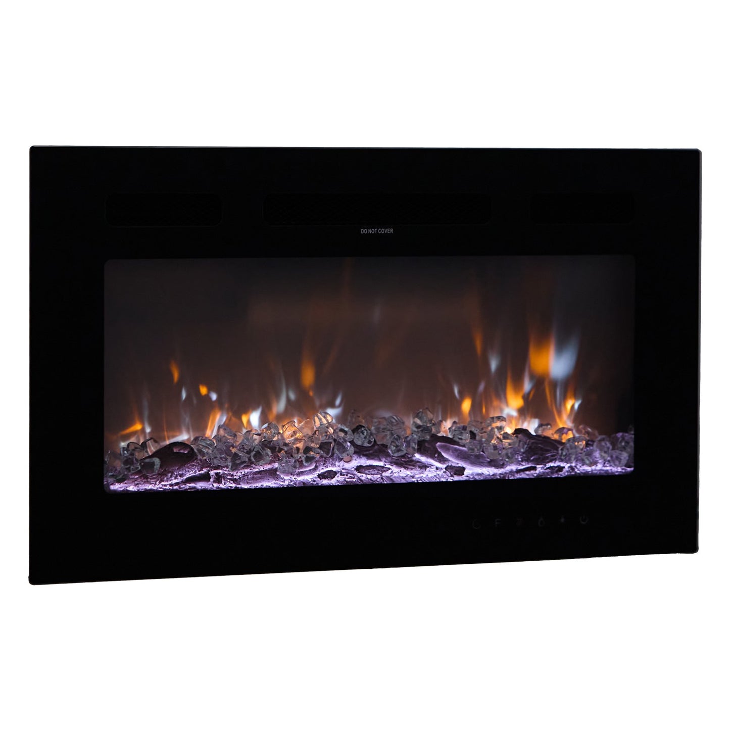 42 Inch Electric Fireplace, Wall Mounted Recessed Fire Place With Remote Control, Timer, 1500W, Adjustable Flame Color Brightness, Touch Screen, Overheat Protection, For Living Room,Bedroom