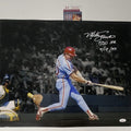 Autographed/Signed Mike Schmidt 500th HR Inscribed Philadelphia 16x20 Baseball Photo JSA COA