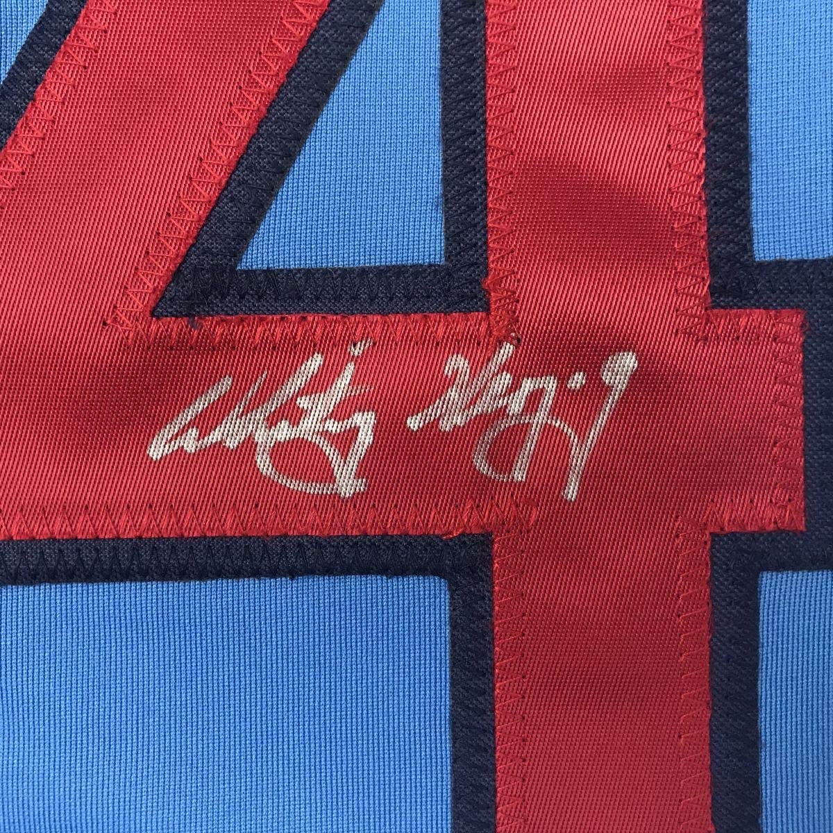 Autographed/Signed Whitey Herzog St. Louis Blue Baseball Jersey JSA COA