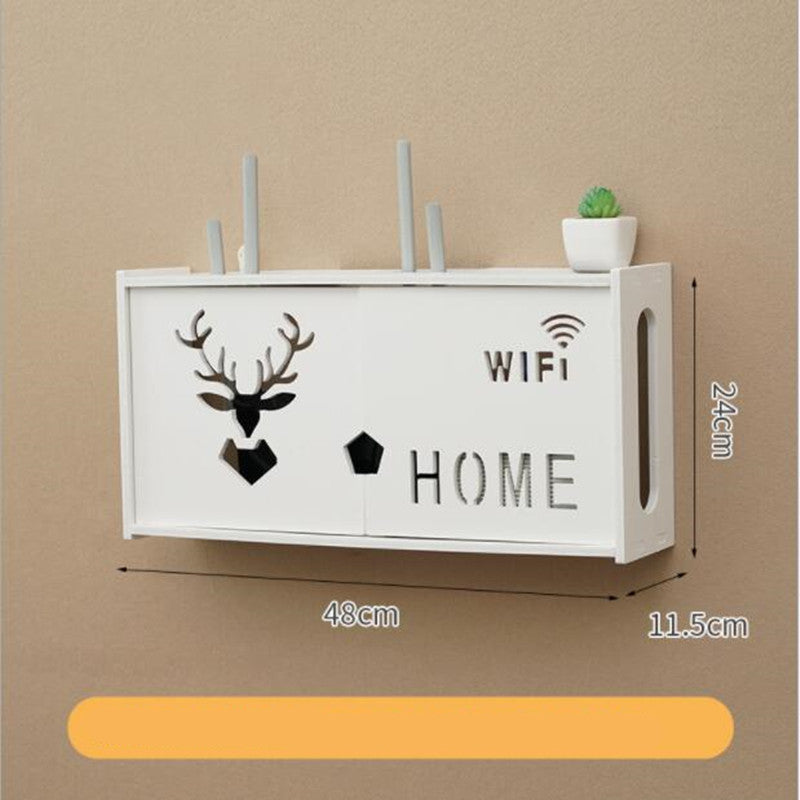 Wireless Router Storage Box Wall-mounted Free Punching