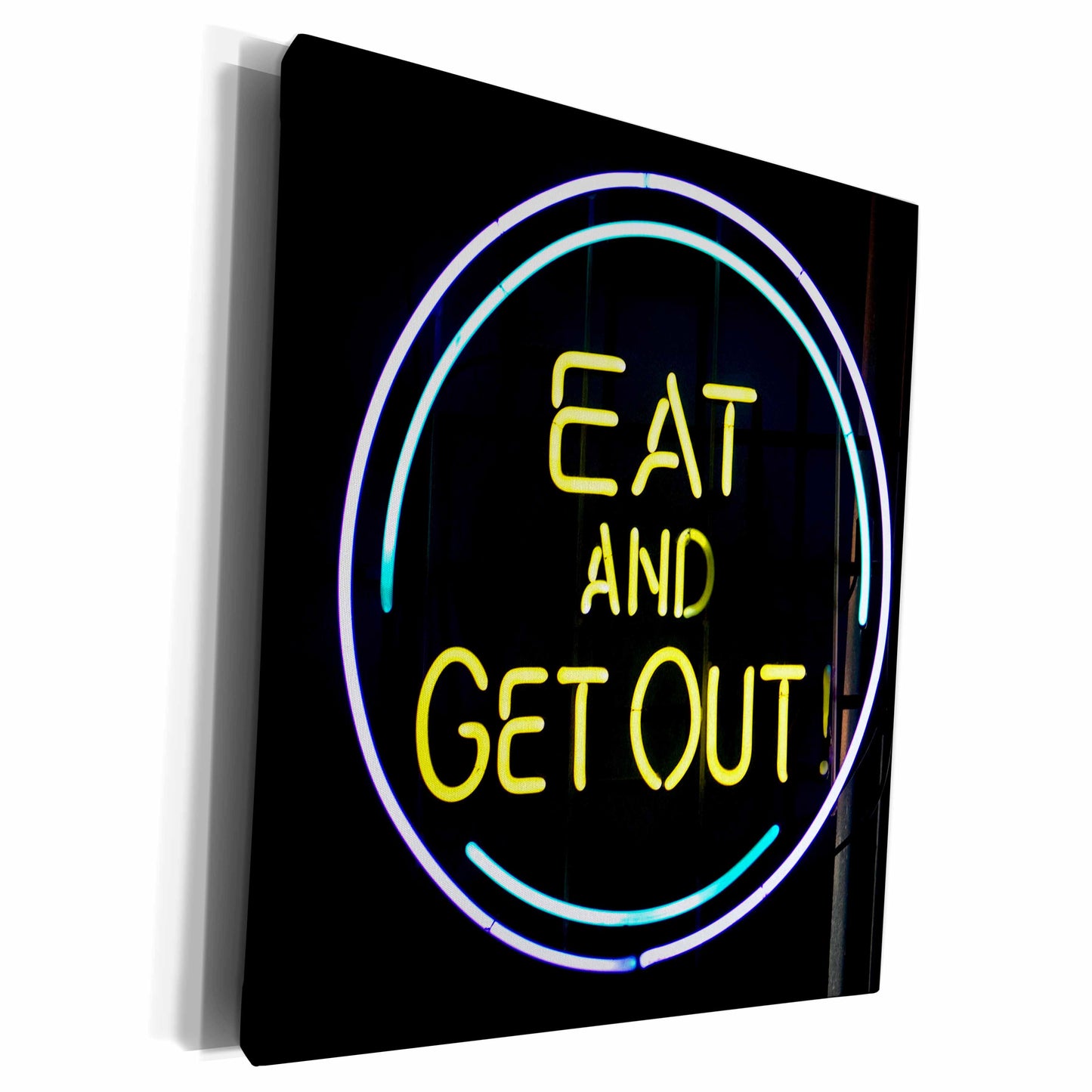 3dRose Illinois, Chicago. Humorous neon sign at a diner -... - Museum Grade Canvas Wrap (cw_90167)