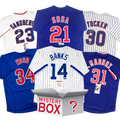 Autographed/Signed Chicago Baseball Jersey Mystery Box with PSA JSA or Beckett COA