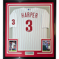 Framed Autographed/Signed Bryce Harper 35x39 Philadelphia Authentic Baseball Jersey Fanatics & MLB COA