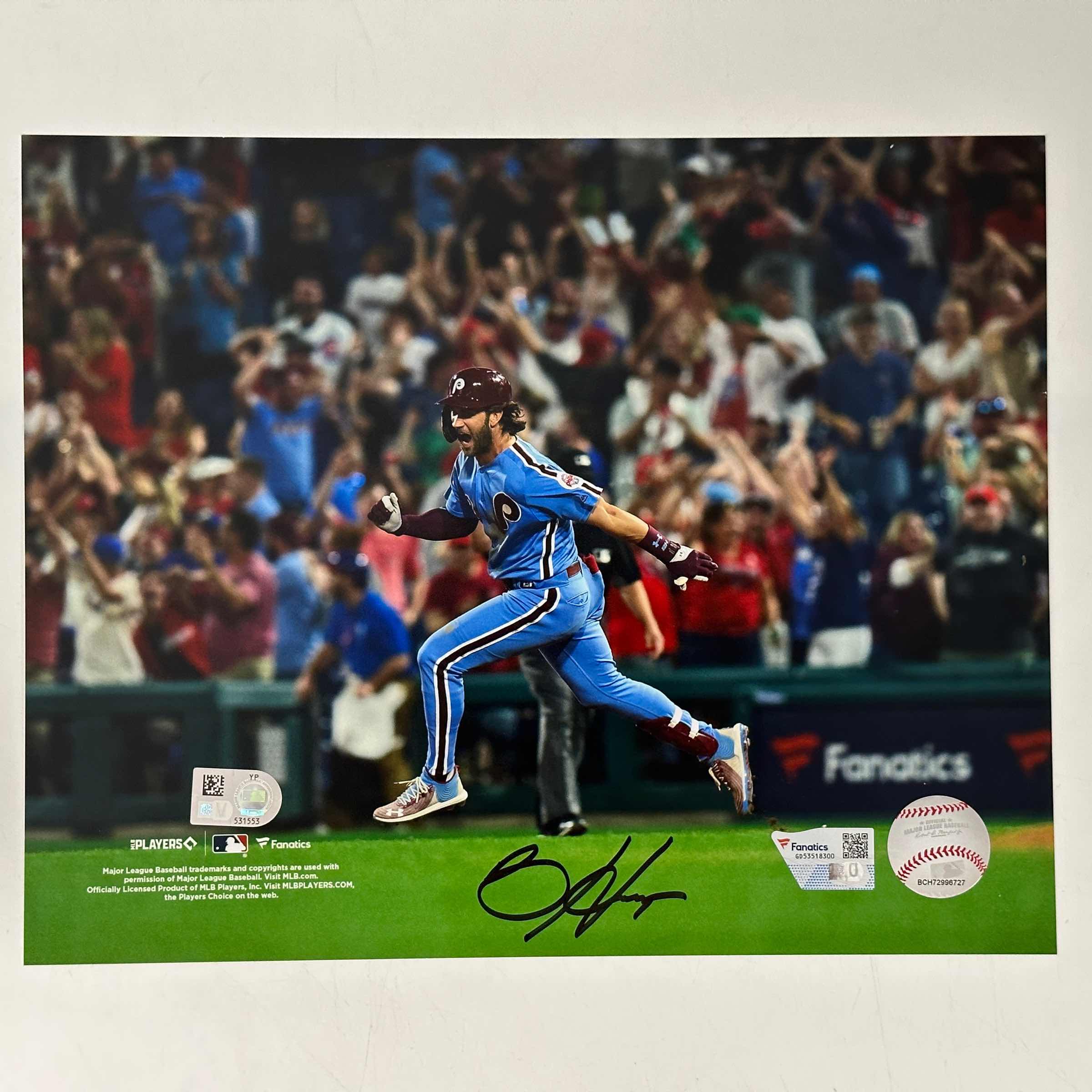Autographed/Signed Bryce Harper Philadelphia 8x10 Baseball Photo Fanatics & MLB COA #2