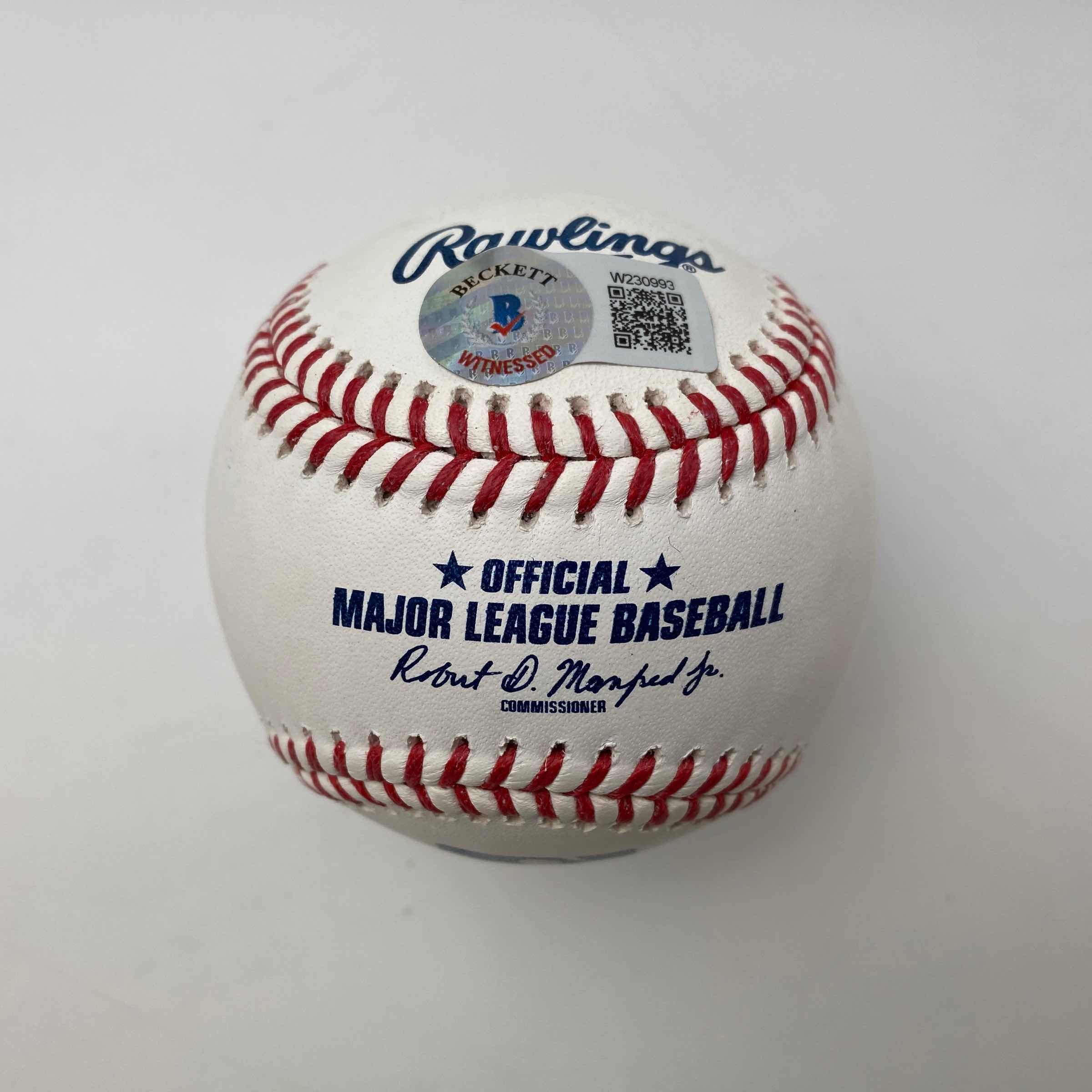 Autographed/Signed Rob Thomson Philly Rawlings Official Major League Baseball ROML Beckett BAS COA