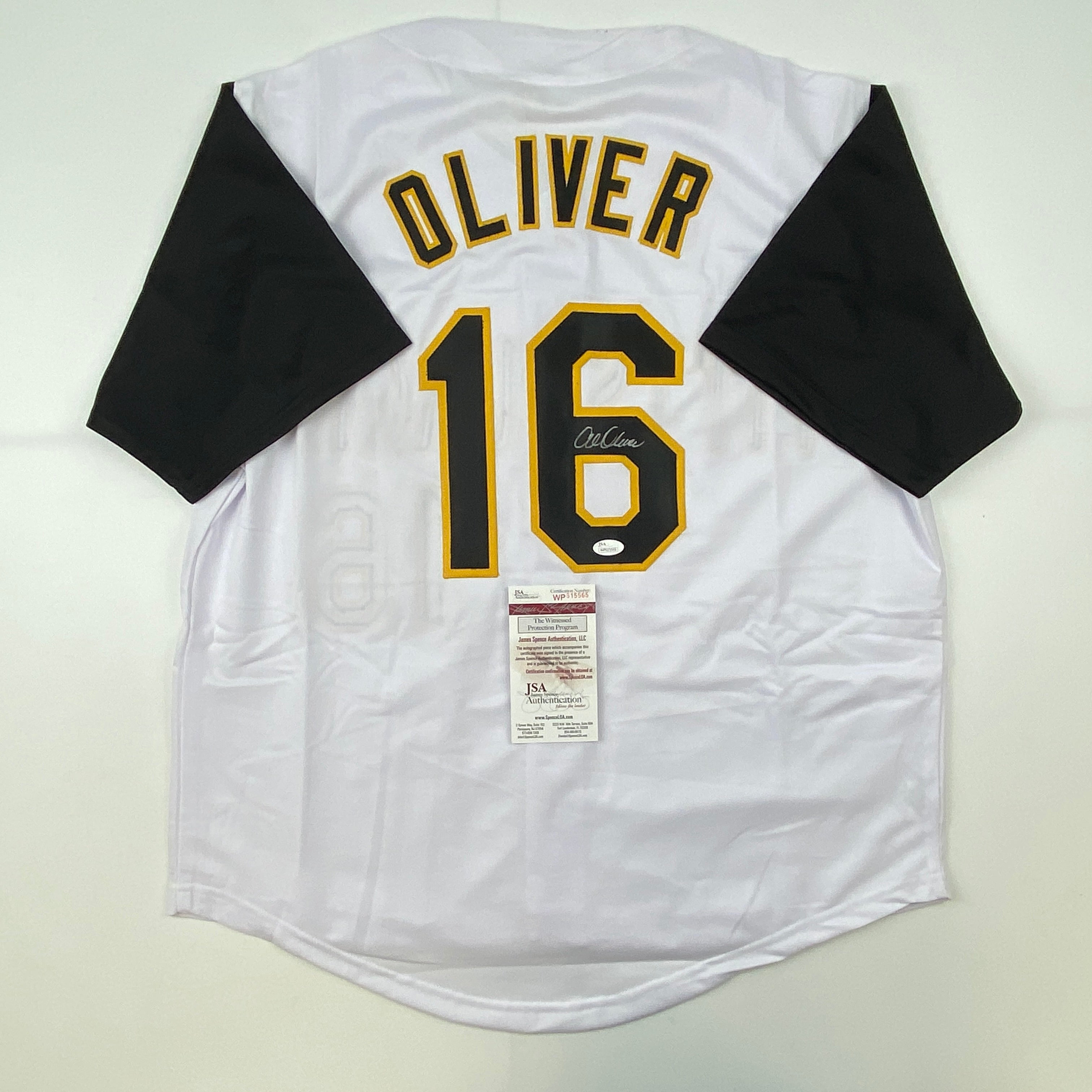 Autographed/Signed Al Oliver Pittsburgh White Baseball Jersey JSA COA