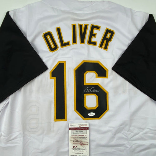 Autographed/Signed Al Oliver Pittsburgh White Baseball Jersey JSA COA