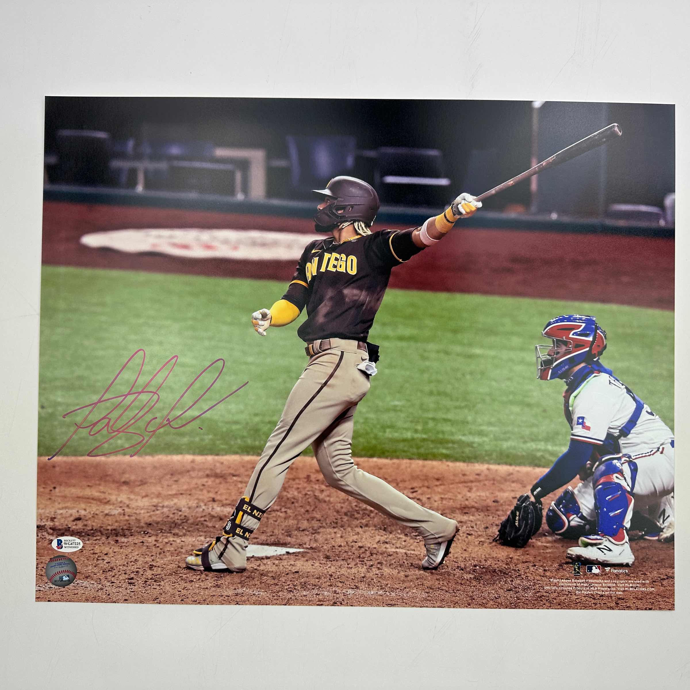Autographed/Signed Fernando Tatis Jr San Diego 16x20 Baseball Photo Beckett BAS COA