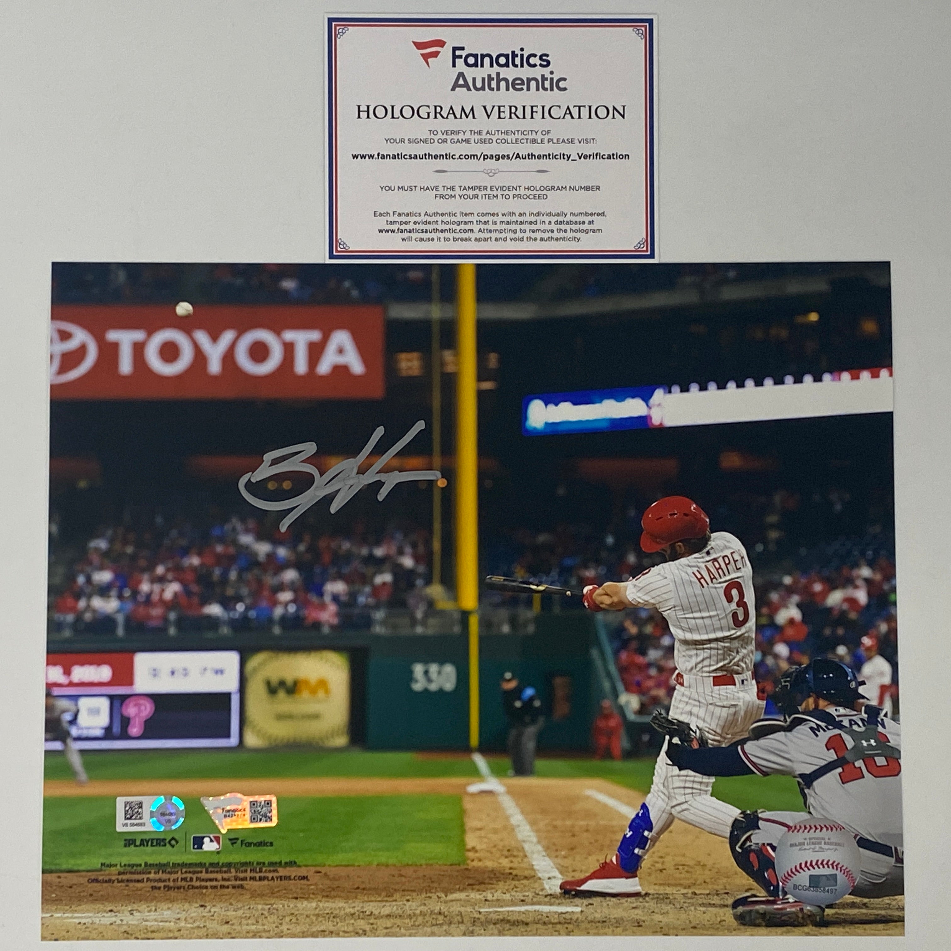 Autographed/Signed Bryce Harper Philadelphia 8x10 Baseball Photo Fanatics & MLB COA