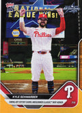 2025 Topps Now Kyle Schwarber #434 Orange Foil /25 Philadelphia Baseball Card