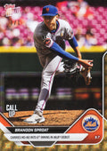 2025 Topps Now Brandon Sproat #672 Superfractor 1/1 New York Rookie RC Baseball Card