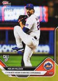 2025 Topps Now Nolan McLean #616 Gold Foil /50 New York Rookie RC Baseball Card