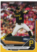 2025 Topps Now Paul Skenes #763 Orange Foil /50 Pittsburgh Baseball Card