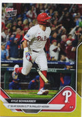2025 Topps Now Kyle Schwarber #682 Gold Foil /50 Philadelphia Baseball Card