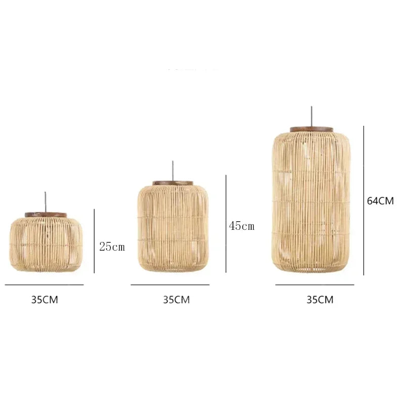 Rattan Teahouse Pendant Light