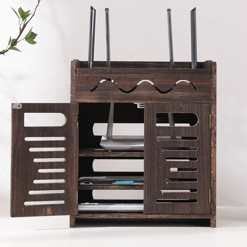 Solid Wood Wireless Router Storage Box