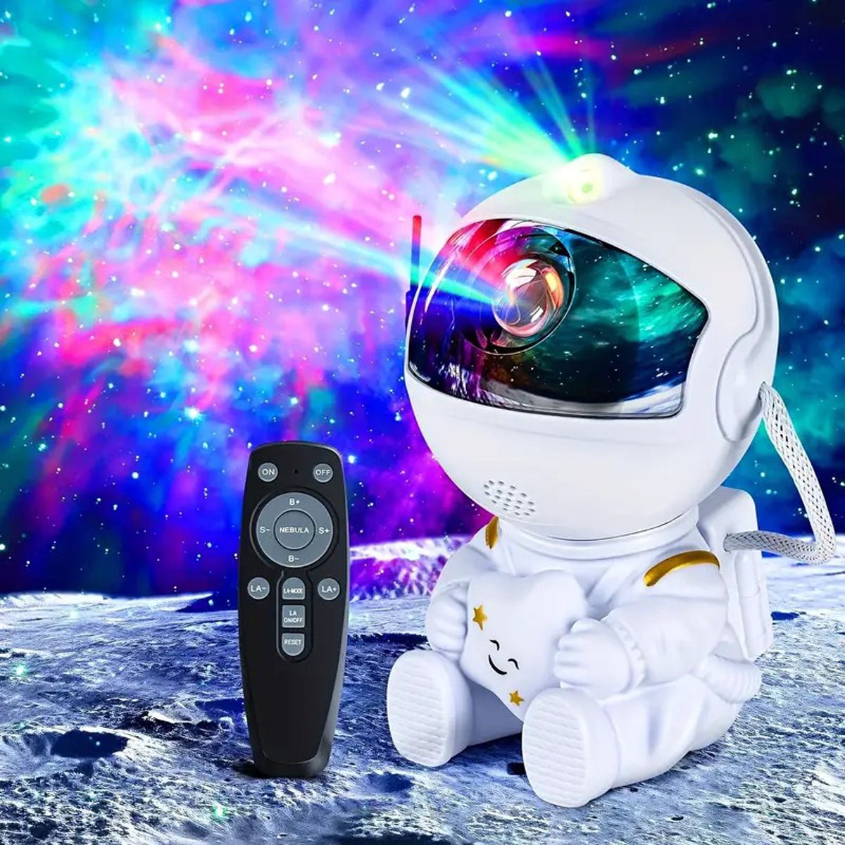 Astronaut Galaxy Projector – Star Light with Rotating Nebula
