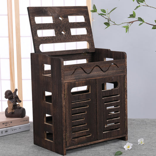 Solid Wood Wireless Router Storage Box