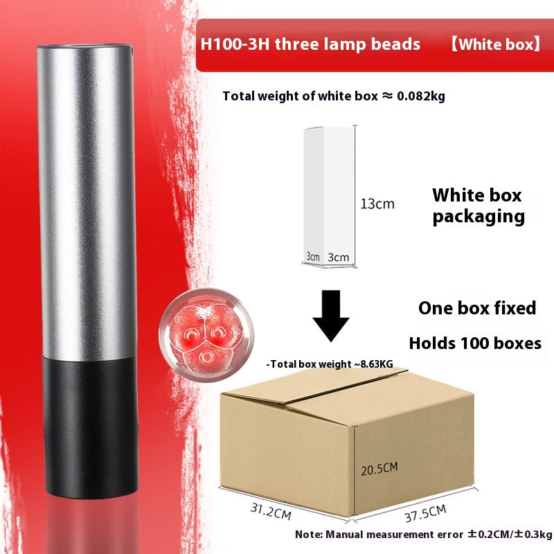 Popular Infrared Flashlight 3-core Red Light Physiotherapy Lamp