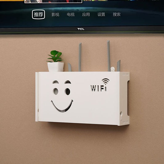 Wireless Router Storage Box Wall-mounted Free Punching
