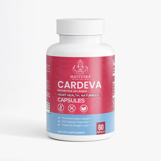 Cardeva Resveratrol 600mg Capsules |Vegan Capsules | 60 Count