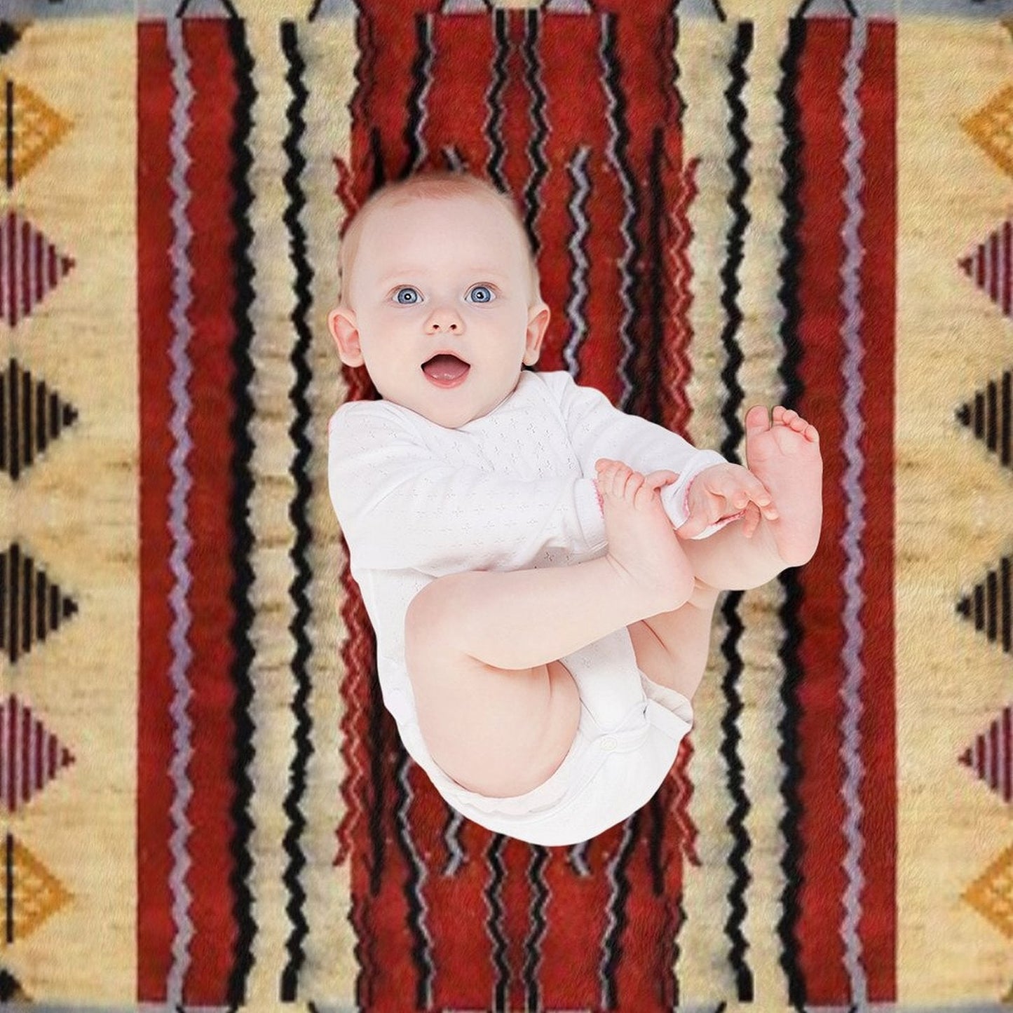 Heritage Moroccan Collage Design Velvety-soft Throw Blanket