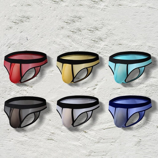 Ice Silk Net Yarn Transparent Men's Thong Sexy Sexy Underwear Gay Pants