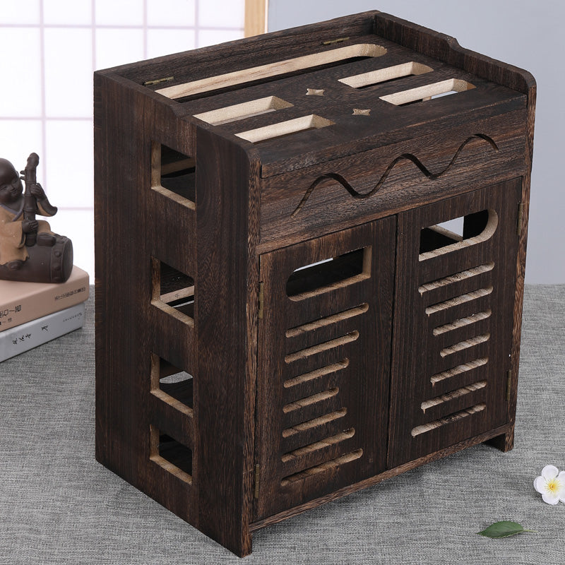 Solid Wood Wireless Router Storage Box