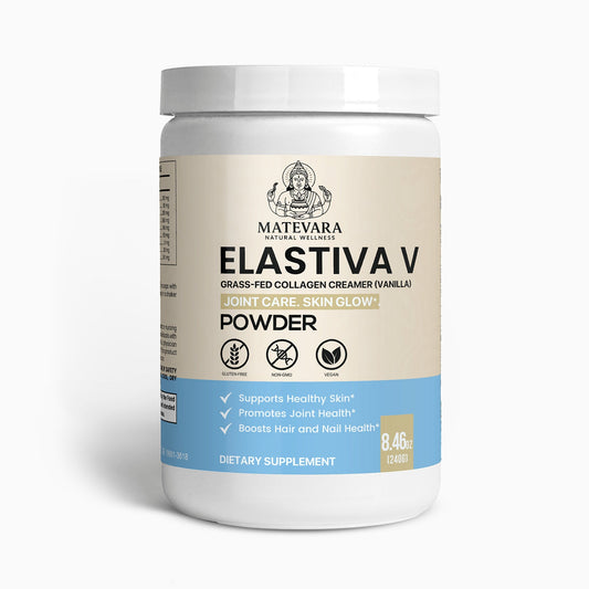 Elastiva V Grass-Fed Collagen Creamer, Vanilla Flavor |Dietary Supplement Powder
