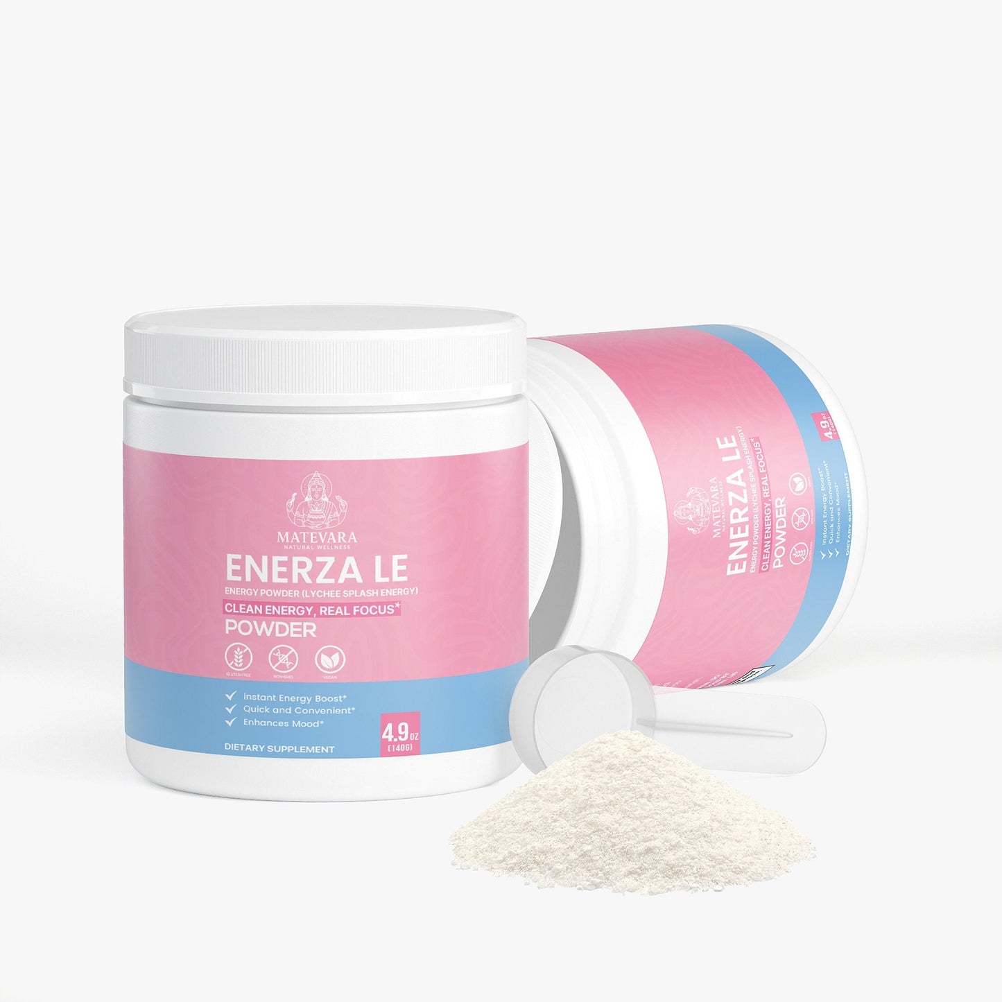 Enerza LE Energy Powder Lychee Splash | Sugar-Free Focus Support | 140g