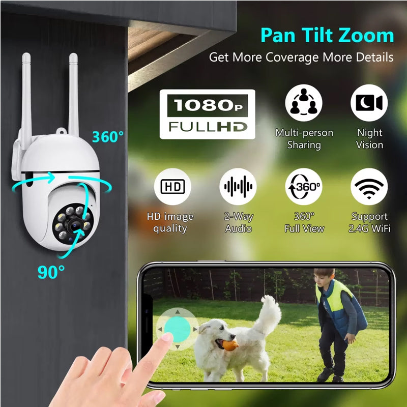 1080P WiFi Home Security CCTV Camera With Night Vision 2.4GHz 2.4G Surveillance Camera 1080P WiFi Home Security CCTV Camera With Night Vision 2.4GHz Indoor PTZ WiFi Camera