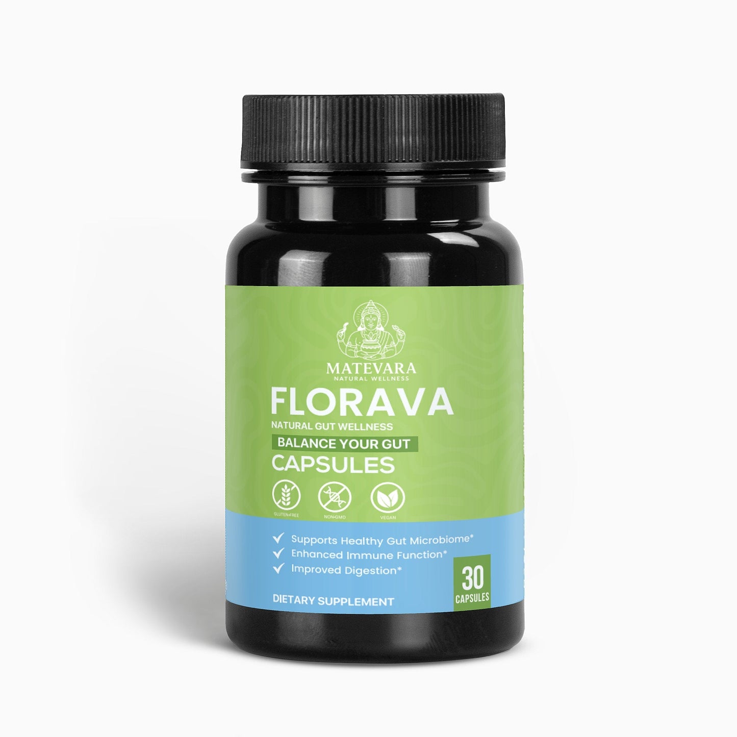 Florava Natural Gut Wellness Capsules | 30 Vegan Capsules