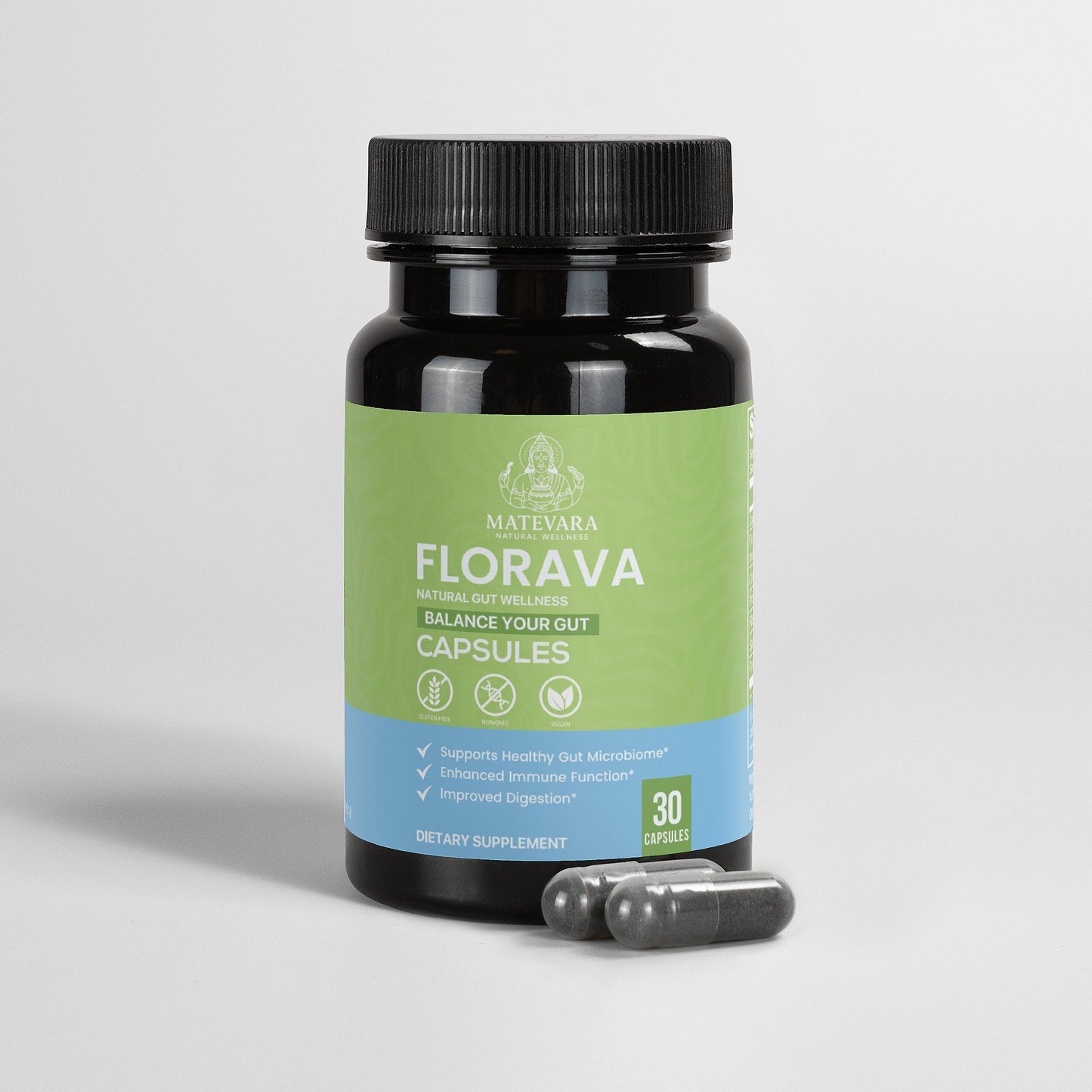 Florava Natural Gut Wellness Capsules | 30 Vegan Capsules