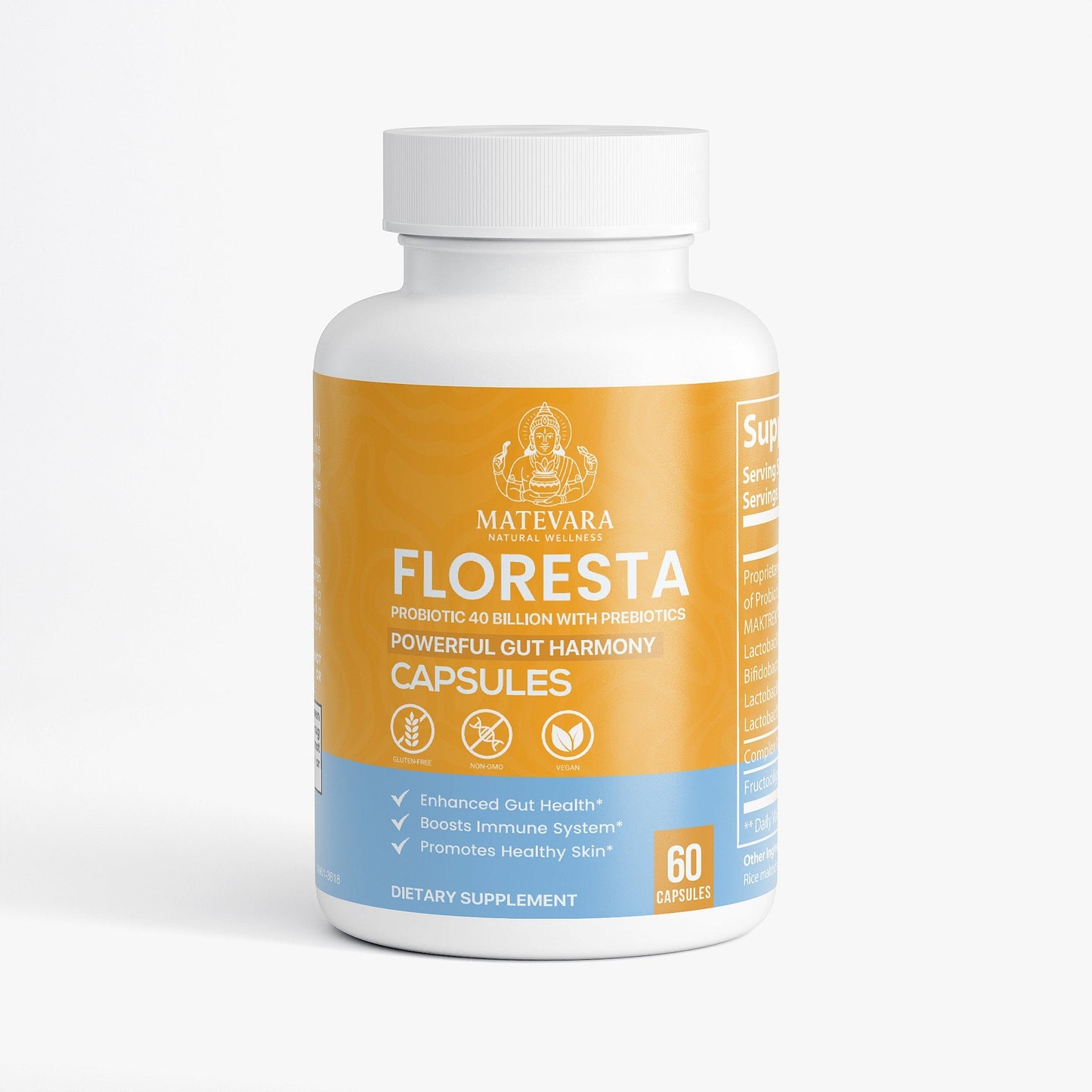 Floresta Probiotic 40 Billion CFU with Prebiotics | 60 Vegan Capsules